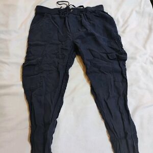 Navy Ankle Cargo Pants